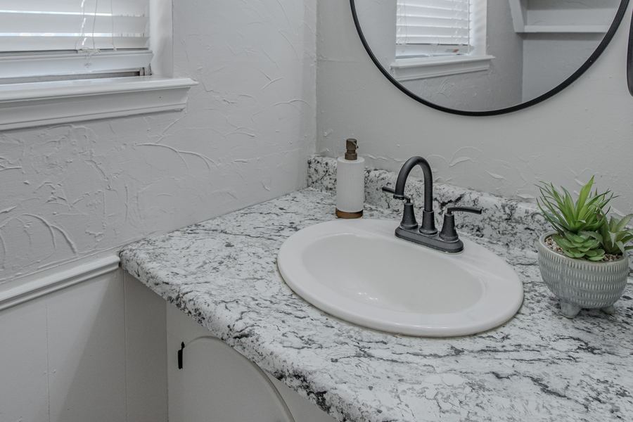 Renovated bathroom of a rental home prepared by 1907 Property Management